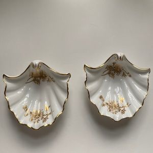 Hammersley bone China shell shaped trinket dishes
